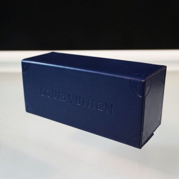 LOUIS VUITTON Royal Blue Empty Sunglasses Glasses Case Magnetic Box 6.5x2.5x3 in - Picture 1 of 8